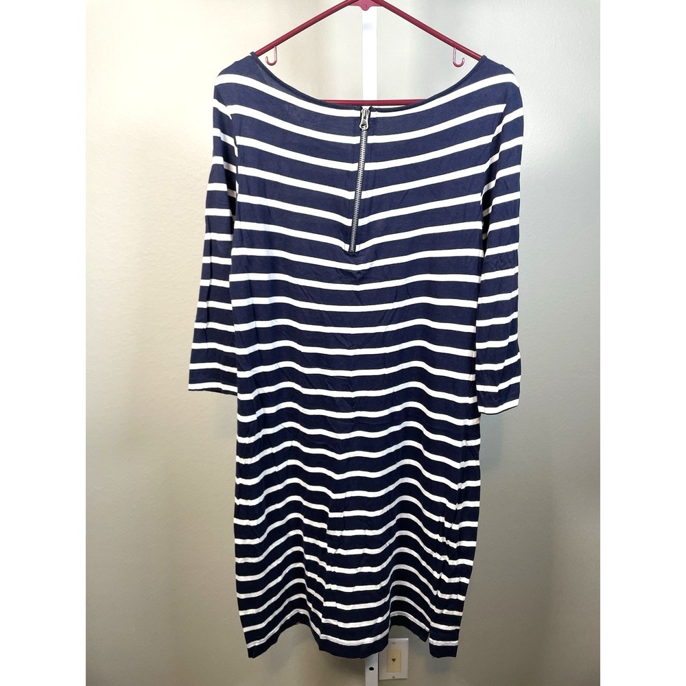 Chelsea & Theodore Summer Beach Dress Nautical Striped Pima Cotton Modal Large - Picture 2 of 7